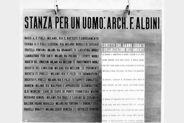STANZA PER UN UOMO: FRANCO ALBINI