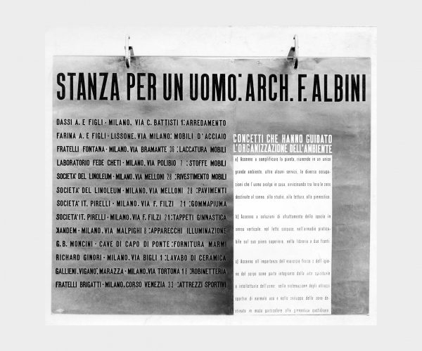 STANZA PER UN UOMO: FRANCO ALBINI